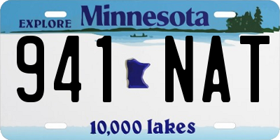 MN license plate 941NAT