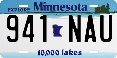 MN license plate 941NAU
