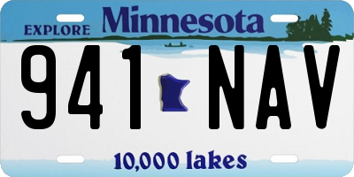 MN license plate 941NAV