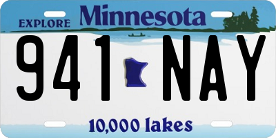 MN license plate 941NAY