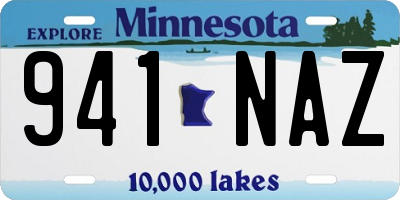 MN license plate 941NAZ