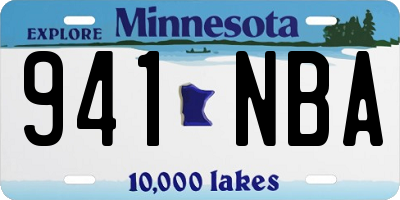 MN license plate 941NBA