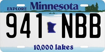 MN license plate 941NBB