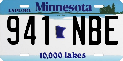 MN license plate 941NBE
