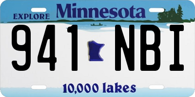 MN license plate 941NBI