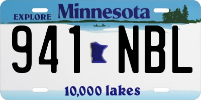 MN license plate 941NBL