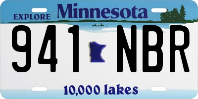 MN license plate 941NBR