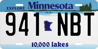 MN license plate 941NBT