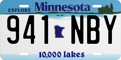 MN license plate 941NBY