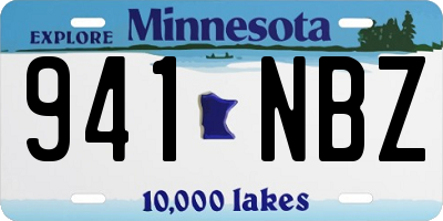 MN license plate 941NBZ