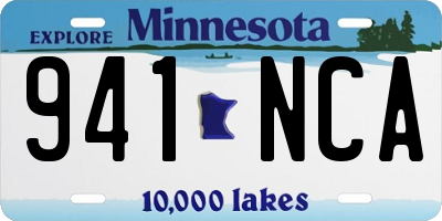 MN license plate 941NCA