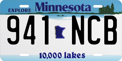 MN license plate 941NCB