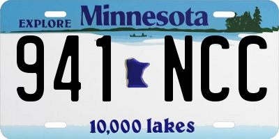 MN license plate 941NCC