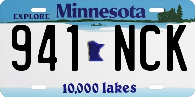 MN license plate 941NCK