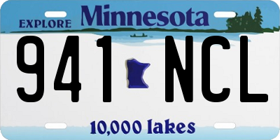 MN license plate 941NCL
