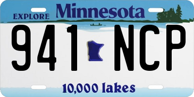 MN license plate 941NCP
