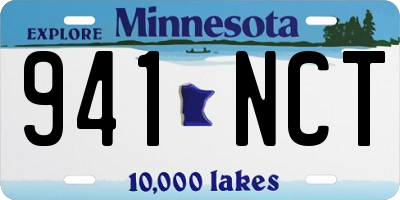 MN license plate 941NCT