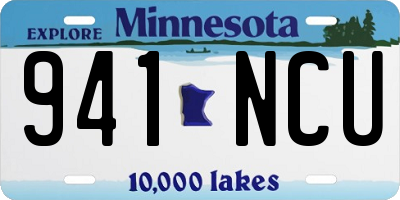 MN license plate 941NCU