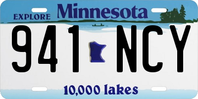 MN license plate 941NCY
