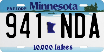 MN license plate 941NDA