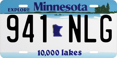 MN license plate 941NLG