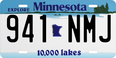 MN license plate 941NMJ