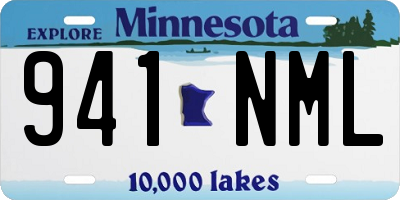 MN license plate 941NML