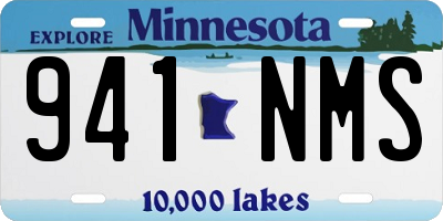 MN license plate 941NMS