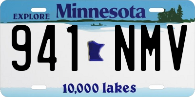 MN license plate 941NMV