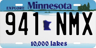 MN license plate 941NMX