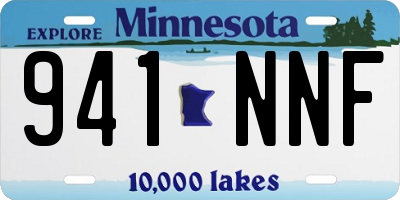 MN license plate 941NNF