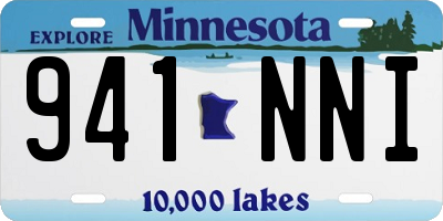MN license plate 941NNI