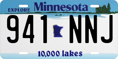MN license plate 941NNJ