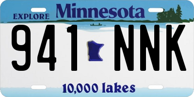 MN license plate 941NNK