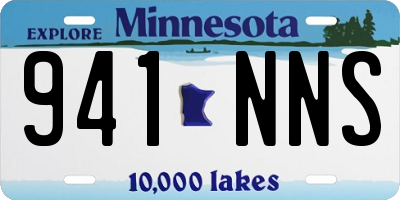 MN license plate 941NNS