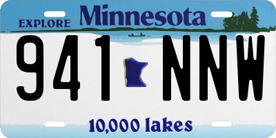 MN license plate 941NNW