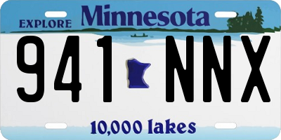 MN license plate 941NNX