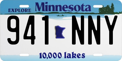 MN license plate 941NNY