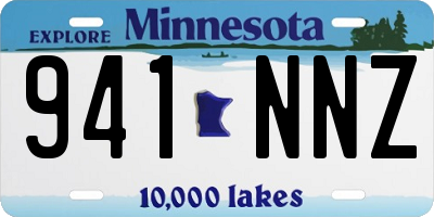 MN license plate 941NNZ