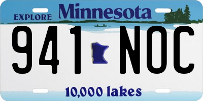 MN license plate 941NOC