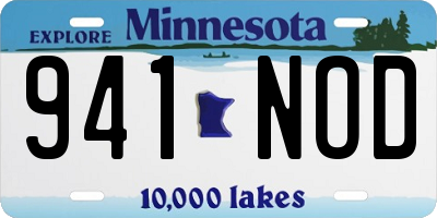 MN license plate 941NOD