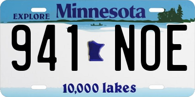 MN license plate 941NOE