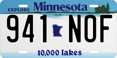 MN license plate 941NOF