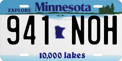 MN license plate 941NOH