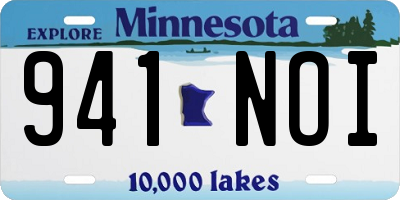 MN license plate 941NOI