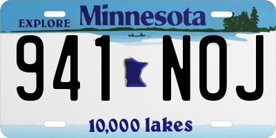 MN license plate 941NOJ