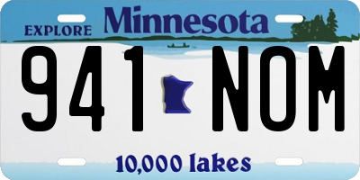 MN license plate 941NOM