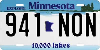 MN license plate 941NON