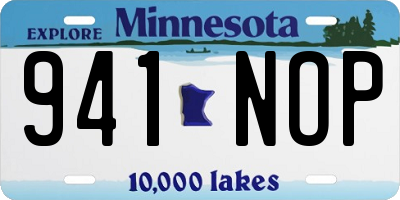 MN license plate 941NOP