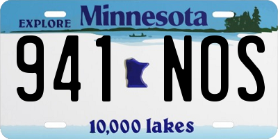 MN license plate 941NOS